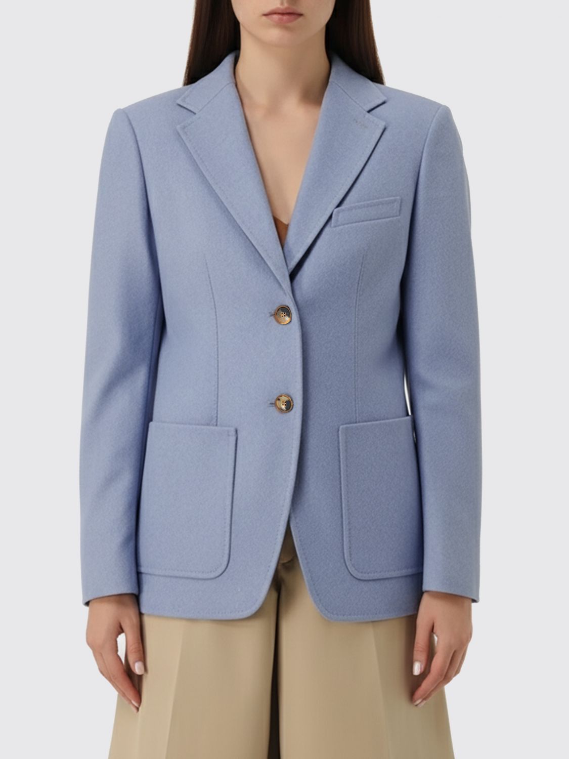 Max Mara Max Mara Jacket Woman Gnawed Blue Size M / US 6-8 / IT 42-44 - 1 Thumbnail
