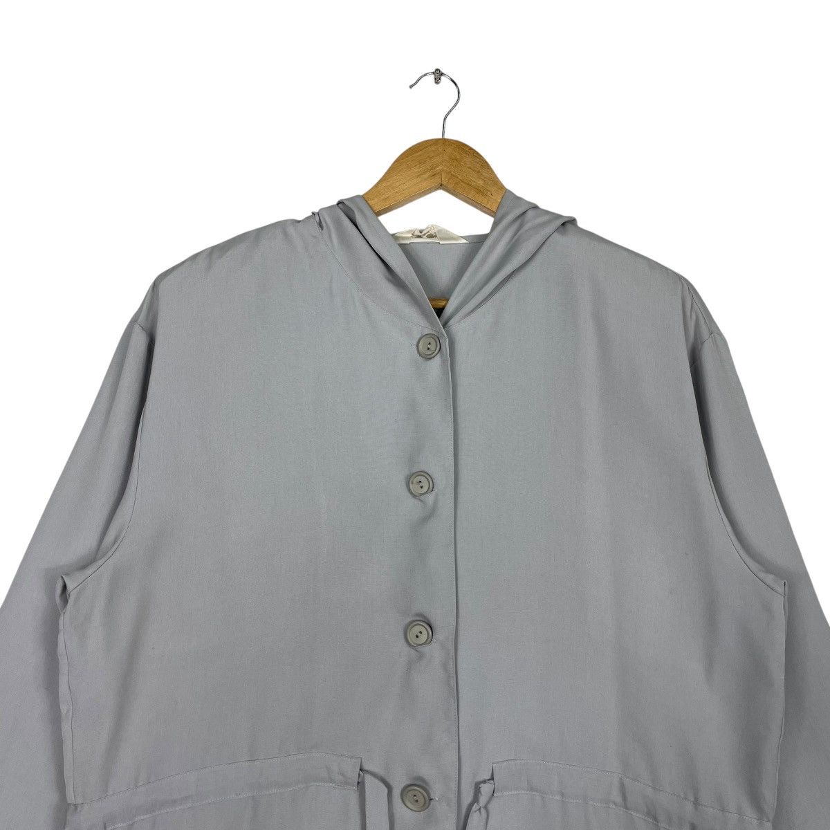 Japanese Brand × Romeo Gigli × Vintage 💥GIGGLY LINEN HOODIE BUTTON STYLE Size US M / EU 48-50 / 2 - 2 Thumbnail
