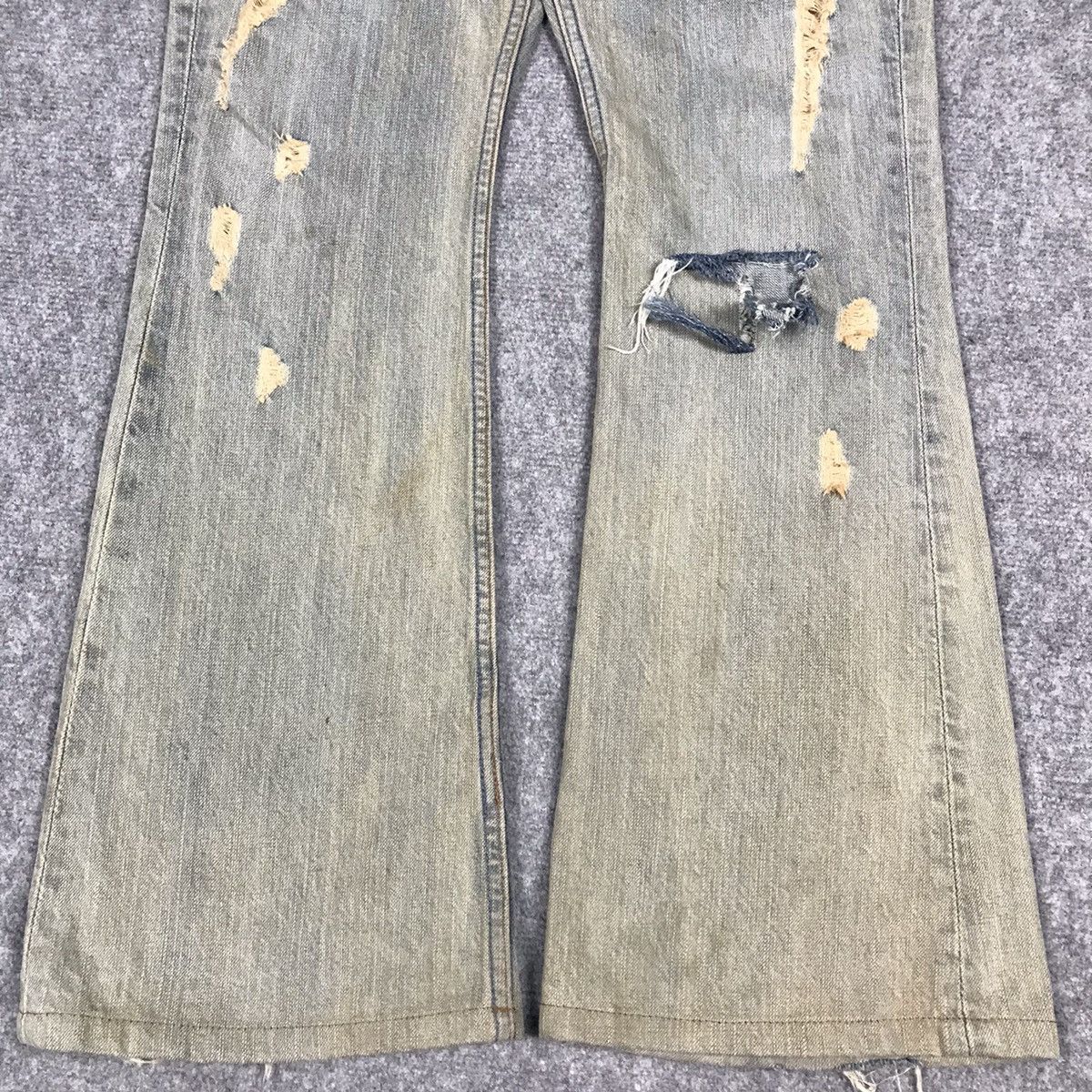 If Six Was Nine FLARE GOA DISTRESSED DENIM BOOT CUT RUSTY DENIM PANTS Size US 30 / EU 46 - 2 Thumbnail