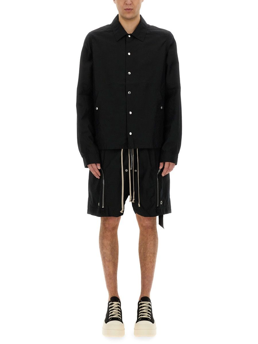 Rick Owens Drkshdw RICK OWENS DRKSHDW BUTTONED JACKET - BLACK Size US S / EU 44-46 / 1 - 1 Thumbnail