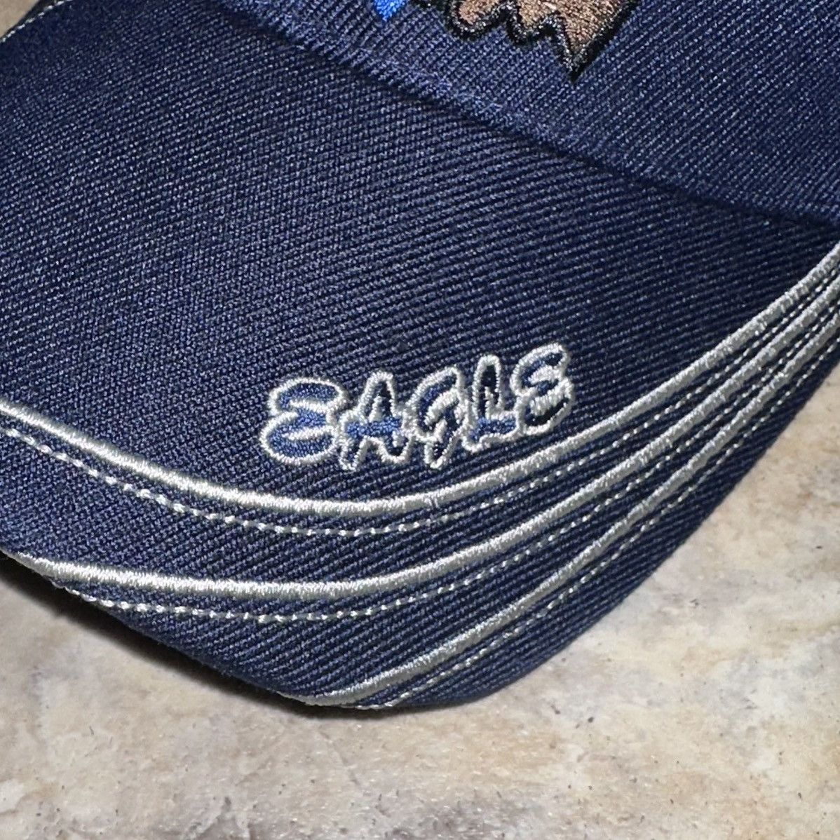 Other Vintage Y2K Bald Eagle Embroidered Strapback Hat Navy Size ONE SIZE - 4 Thumbnail