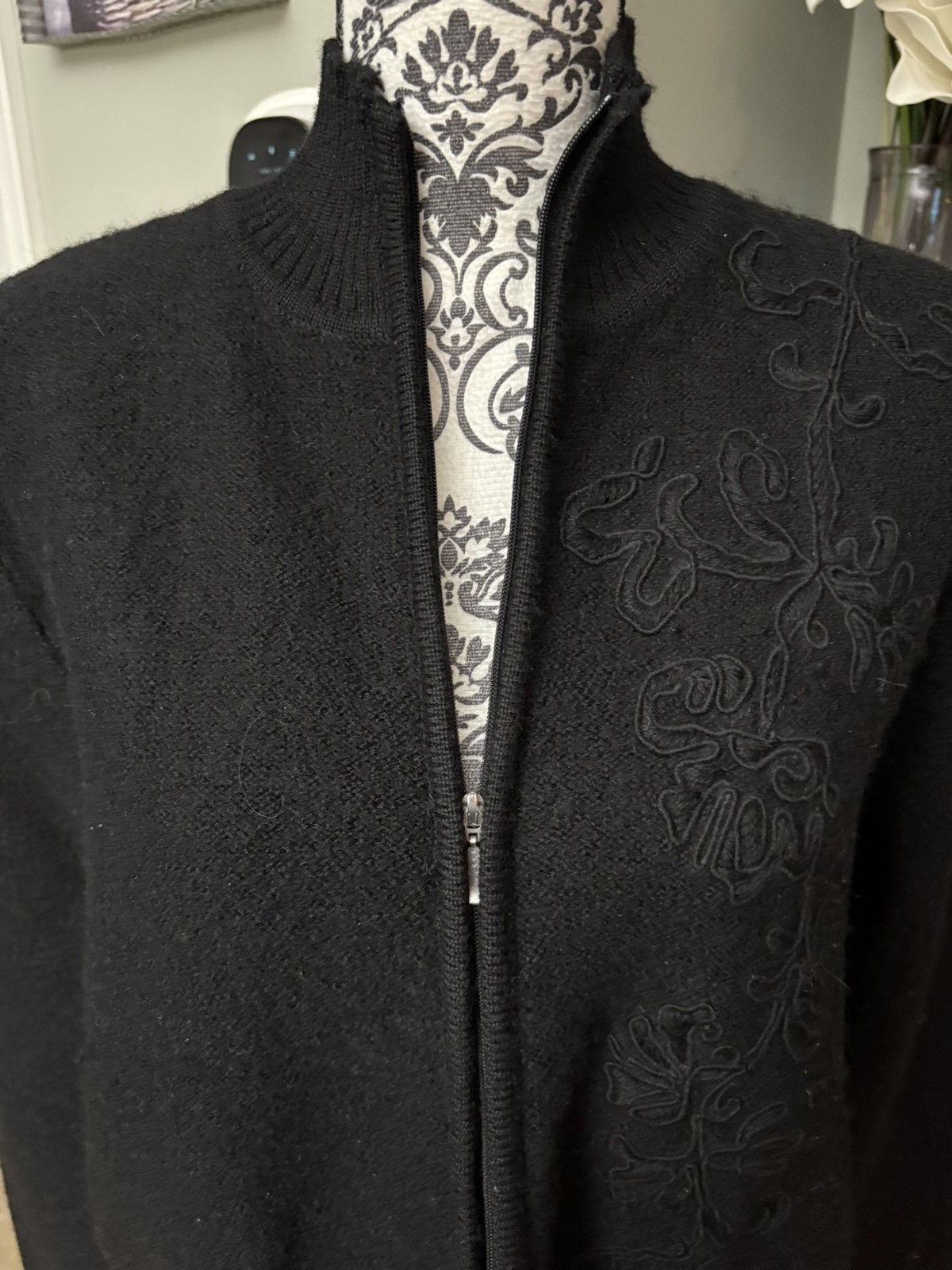 Other Karen Scott black size large zip up sweater Size L / US 10 / IT 46 - 2 Thumbnail
