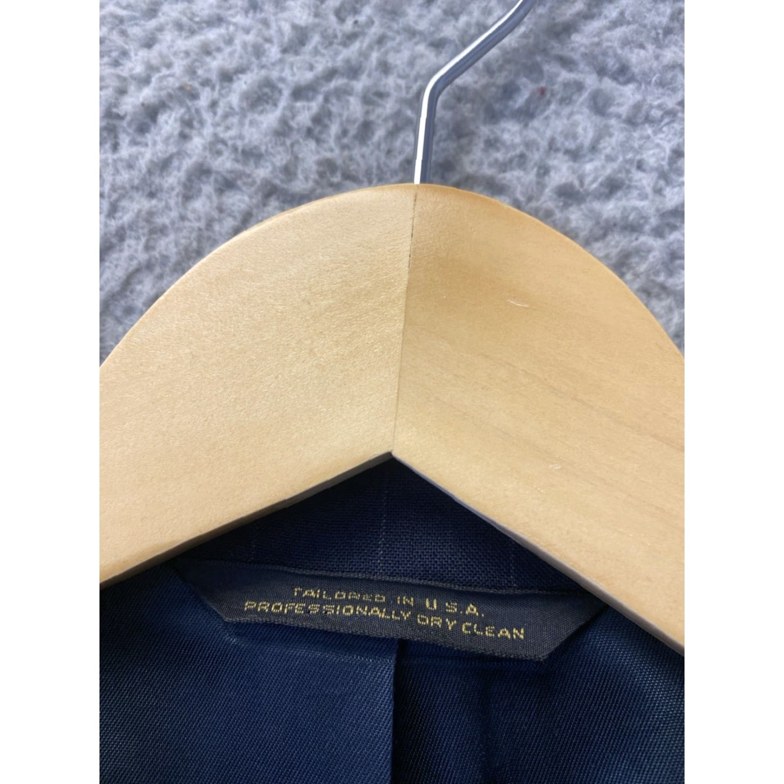 VINTAGE Kilgour French Stanbury Mens Wool Navy Striped Blazer Jacket 40R Regular Men's