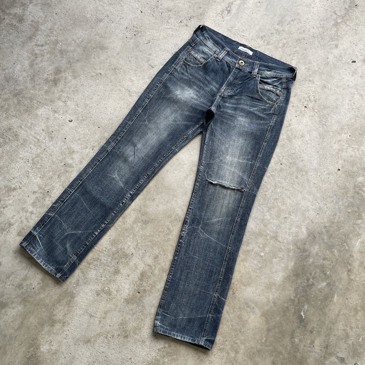 Japanese Brand W32💥 Vintage Japanese Distressed Jeans Faded Denim Pants Size US 32 / EU 48 - 2 Thumbnail
