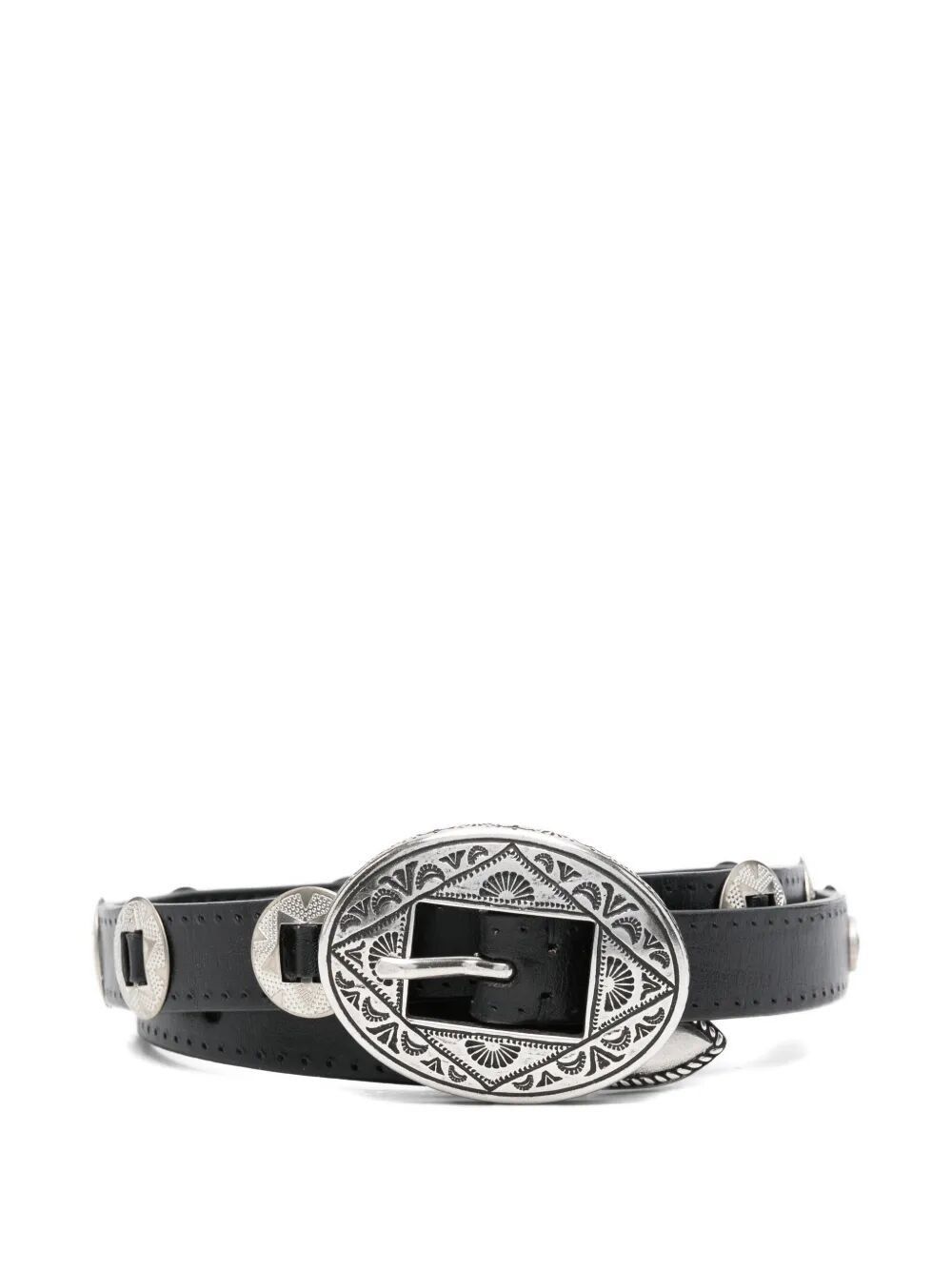 Golden Goose BELT THREADS WASHED LEATHER HAMMERED STUDS AND APPLICATION OF METALLIC ELEMENTS Size ONE SIZE - 1 Thumbnail
