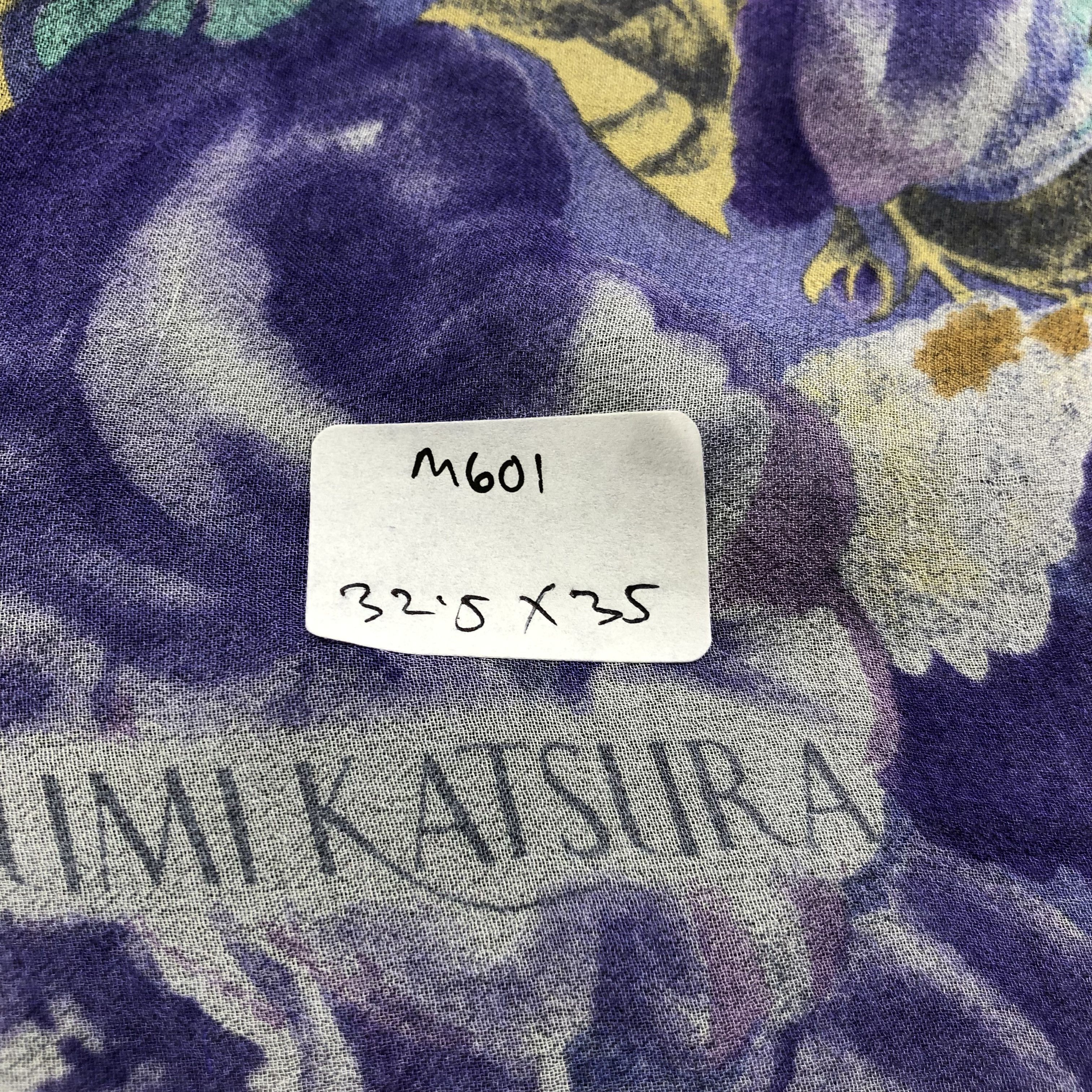 Japanese Brand Yumi Katsura Floral Silk Scarf M601 Size ONE SIZE - 8 Thumbnail