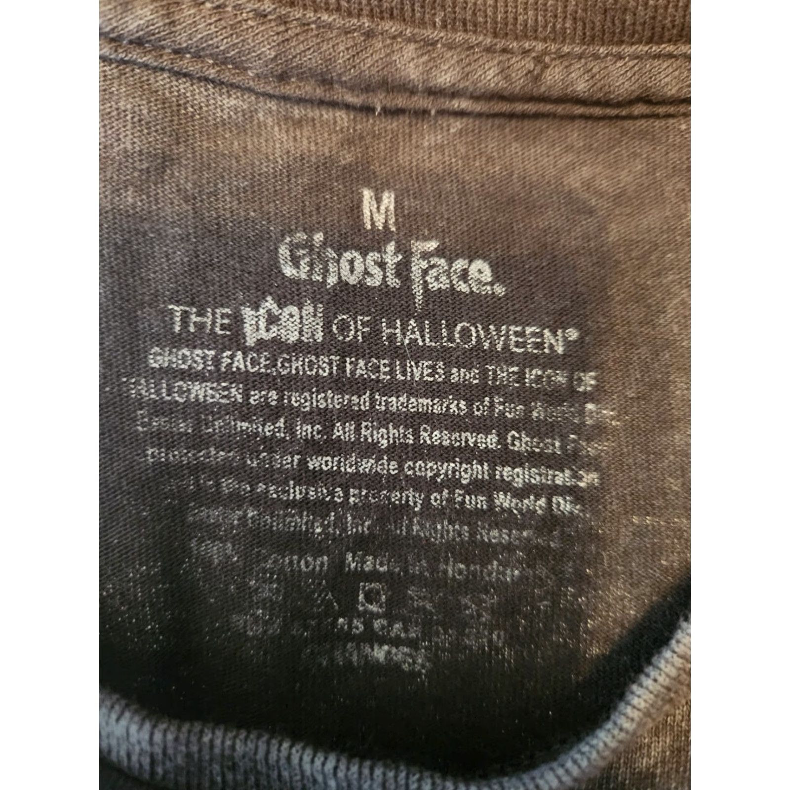 Vintage VINTAGE Ghost Face T-Shirt Ghost Face The Icon Of Halloween Acid Wash Mens M Double Sided Size US M / EU 48-50 / 2 - 5 Thumbnail