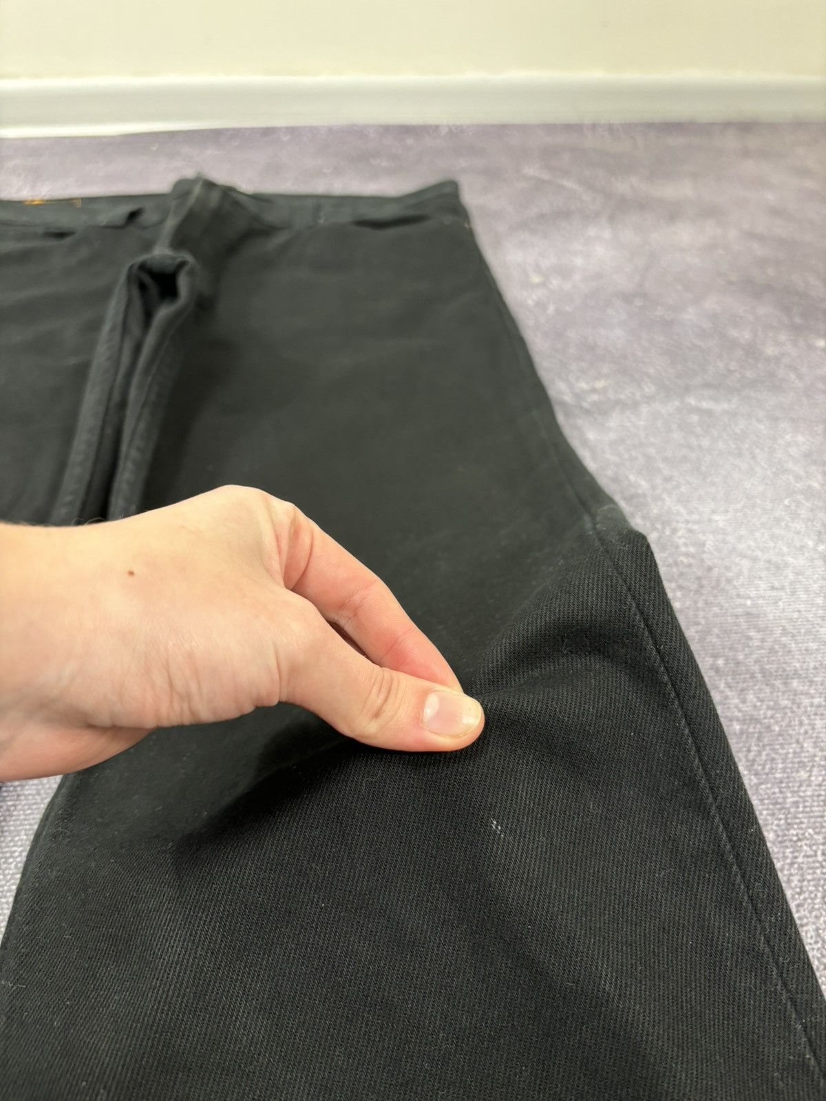 Levi's Vintage Levi’s 506 Men’s Straight Fit USA Black Denim Jeans Size US 36 / EU 52 - 15 Thumbnail