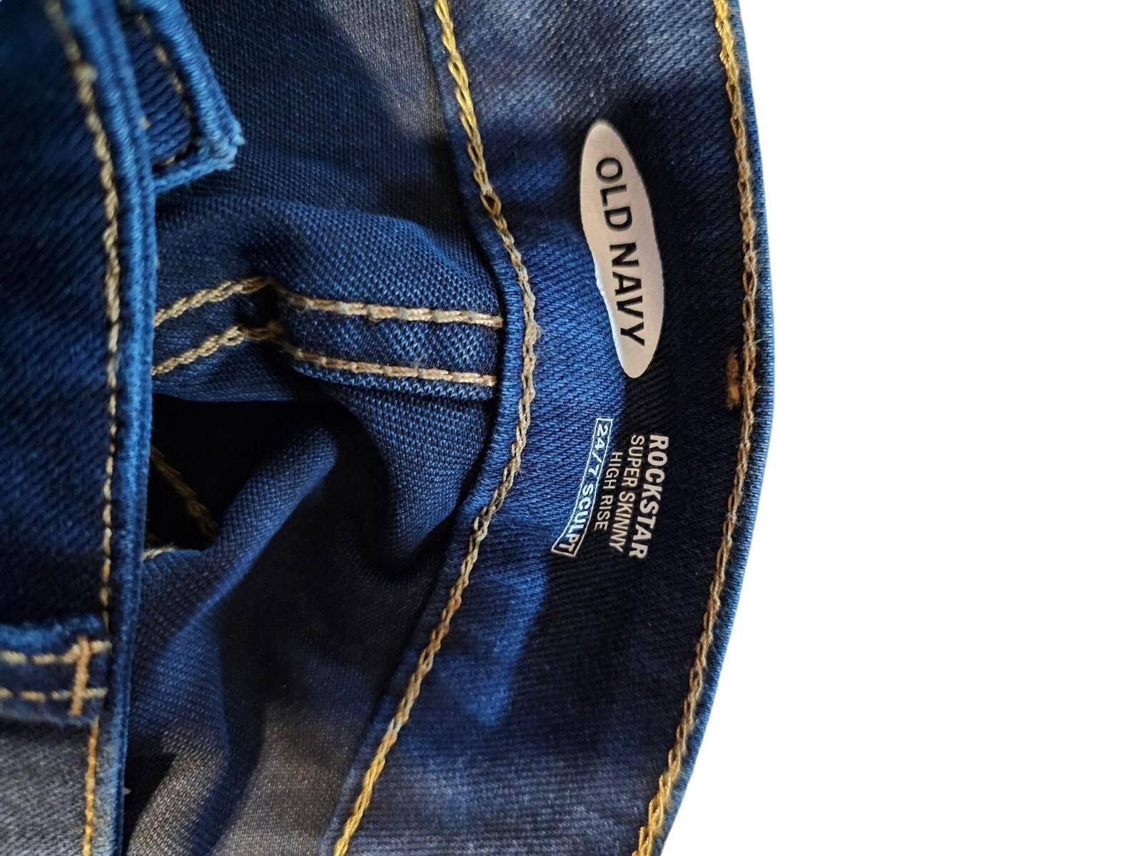 Old Navy Old Navy Jeans Women's 14 RockstarSkinny High-Rise BlueDenim Size 36" / US 14 / IT 50 - 2 Thumbnail