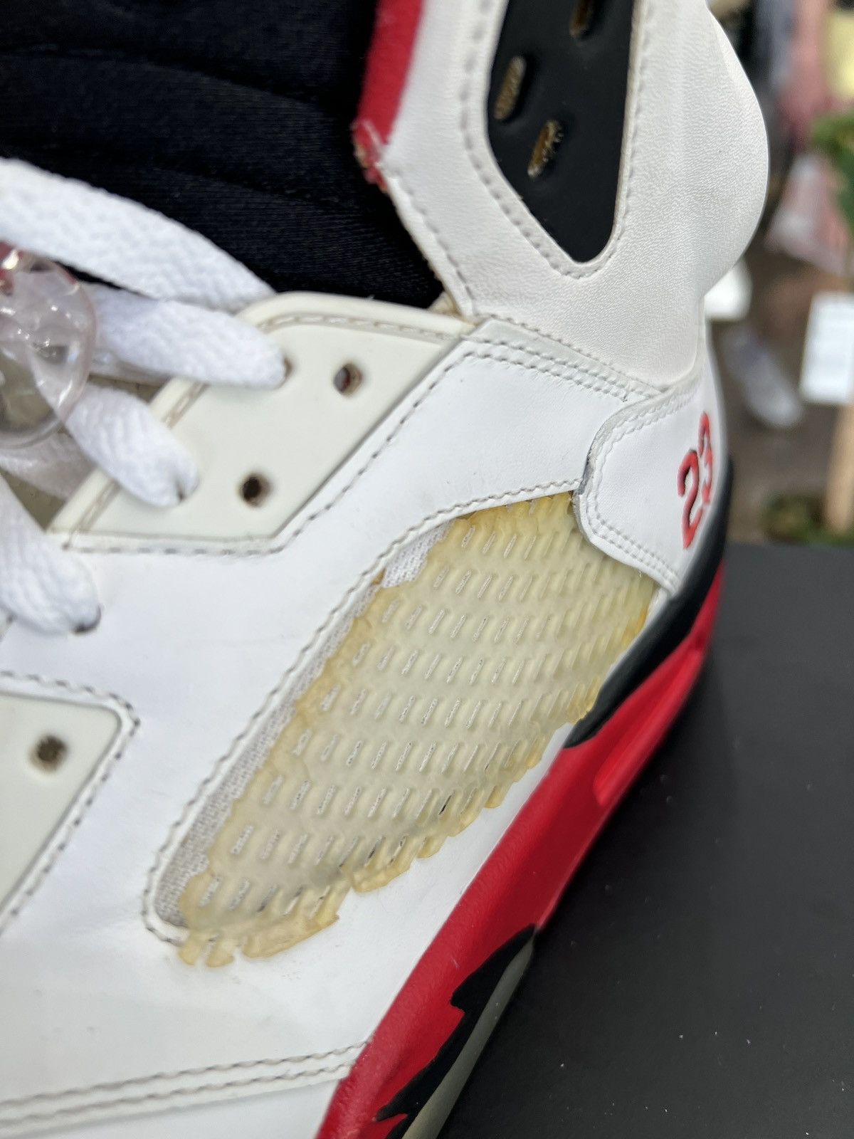 Jordan Brand Air Jordan 5 Fire Red Black Tongue Sz. 12 (2013) Size US 12 / EU 45 - 13 Thumbnail