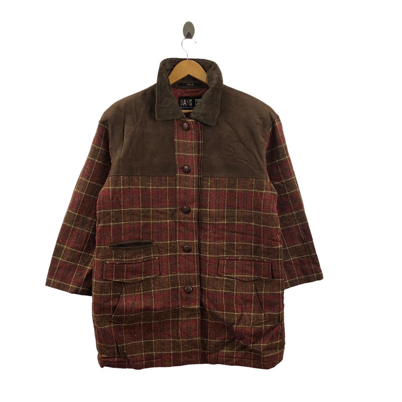 DAKS Vintage DAKS LONDON Nova Checks Corduroy Parka Trench Coat Size L / US 10 / IT 46 - 1 Thumbnail