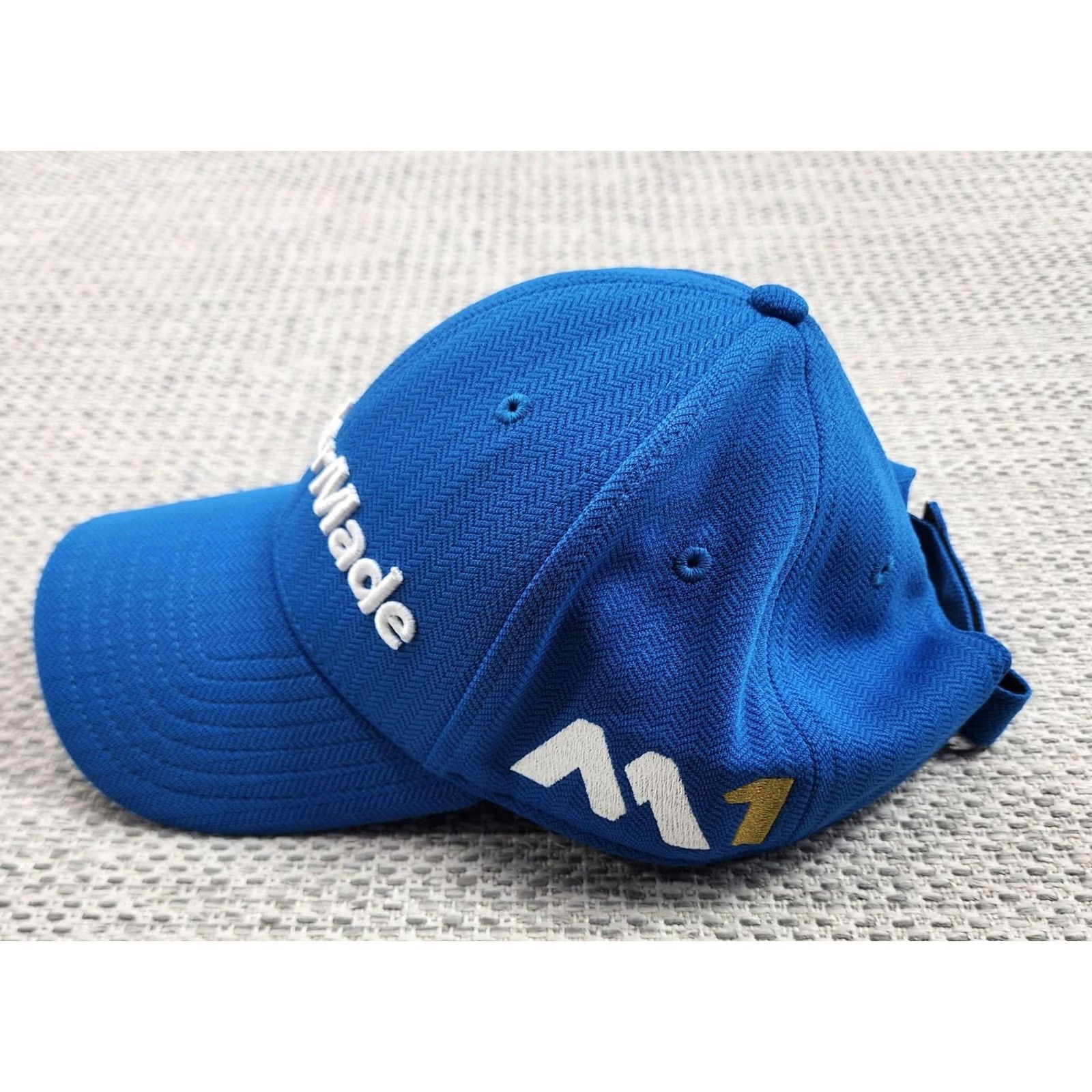 TaylorMade TaylorMade Hat Cap Strap Back Mens One Size Blue White Golf Embroidered M1 PSi - OSFA Adjustable, Twill, Herringbone, Royal Blue, Golf Hat Size ONE SIZE - 3 Thumbnail
