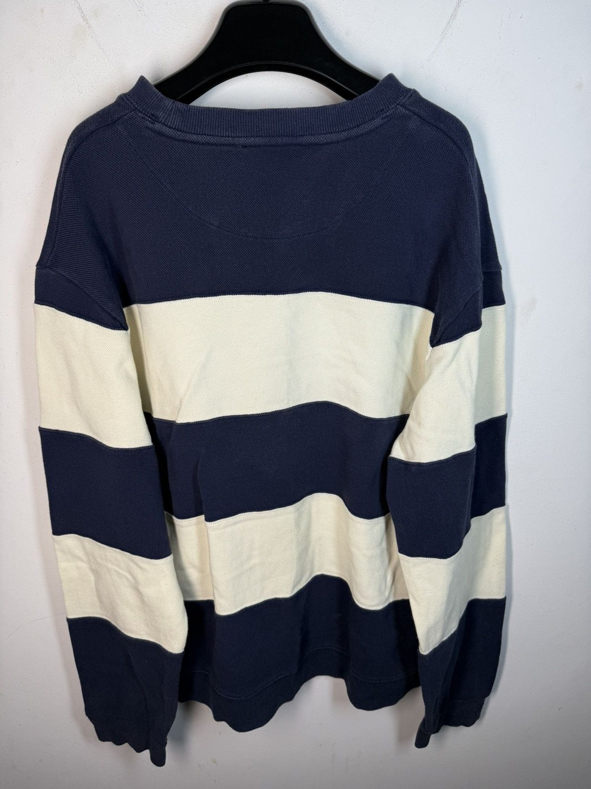 Yves Saint Laurent Pique YSL Crewneck Navy/White Striped YSL Sweatshirt Size US XXL / EU 58 / 5 - 8 Thumbnail