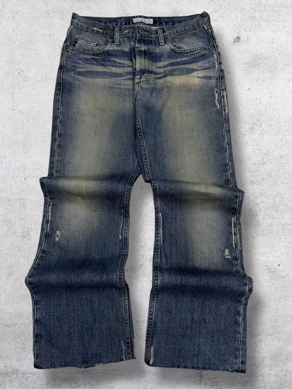 Armani Exchange VINTAGE ARMANI EXCHANGE FAMOUS DESIGNER DISTRESSED MUDWASH Size US 30 / EU 46 - 1 Thumbnail