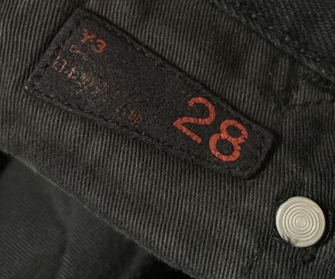 Yohji Yamamoto TAX FREE 🇺🇸 Yohji yamamoto y-3 logo slim straight black jeans Size US 29 - 7 Thumbnail