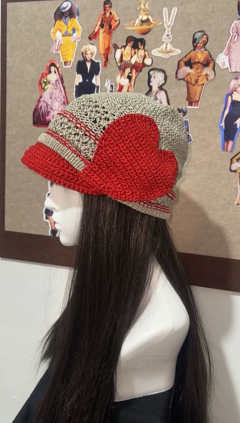 Vivienne Westwood Vivienne Westwood Red Love Knit Hat Size ONE SIZE - 1 Thumbnail