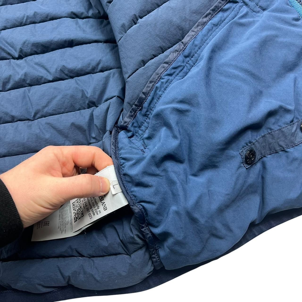 Stone Island Stone Island Blue Stretch Nylon-TC Puffer Jacket - Large Size US L / EU 52-54 / 3 - 7 Thumbnail