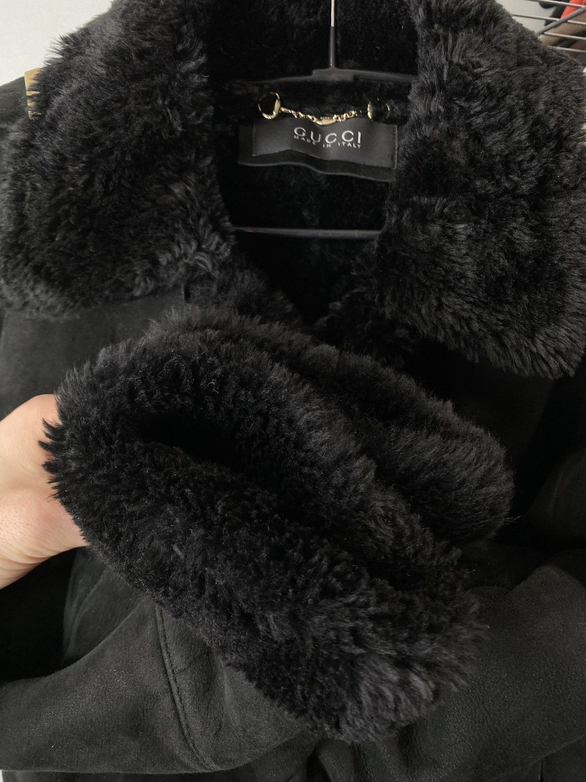 Gucci Rare! Vintage Gucci Suede Leather Jacket Fur Shearling Size M / US 6-8 / IT 42-44 - 9 Thumbnail
