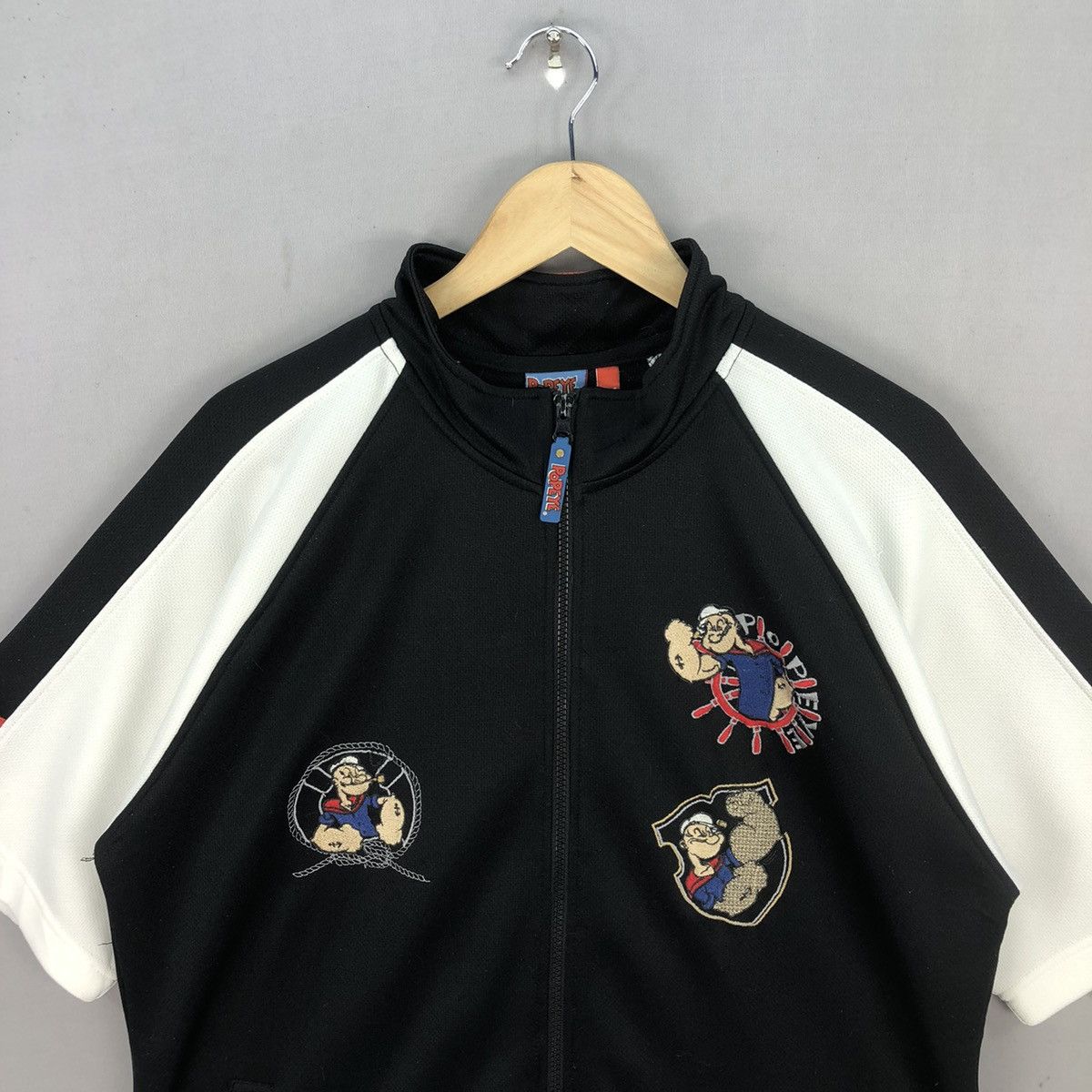 Cartoon Network Vintage Official Popeye Embroidered Big Logo Zipper Jacket Size US M / EU 48-50 / 2 - 5 Thumbnail