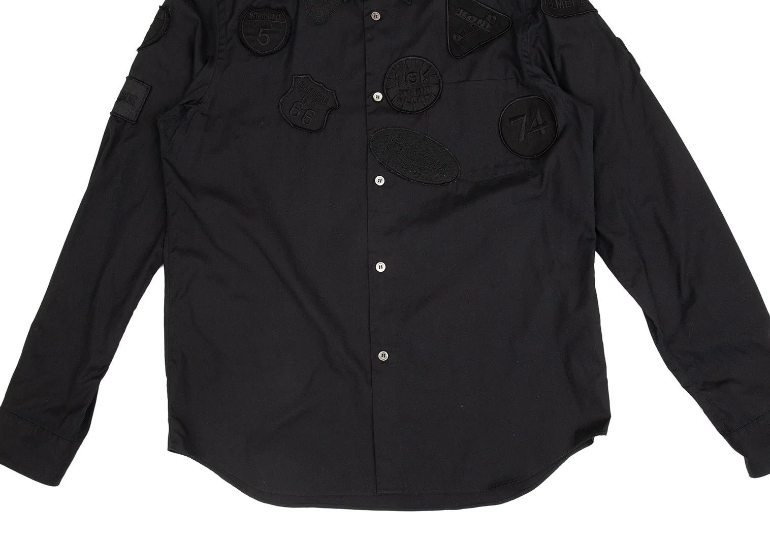Junya Watanabe Black Patch Design Long Sleeve Shirt Size L Size US L / EU 52-54 / 3 - 13 Thumbnail