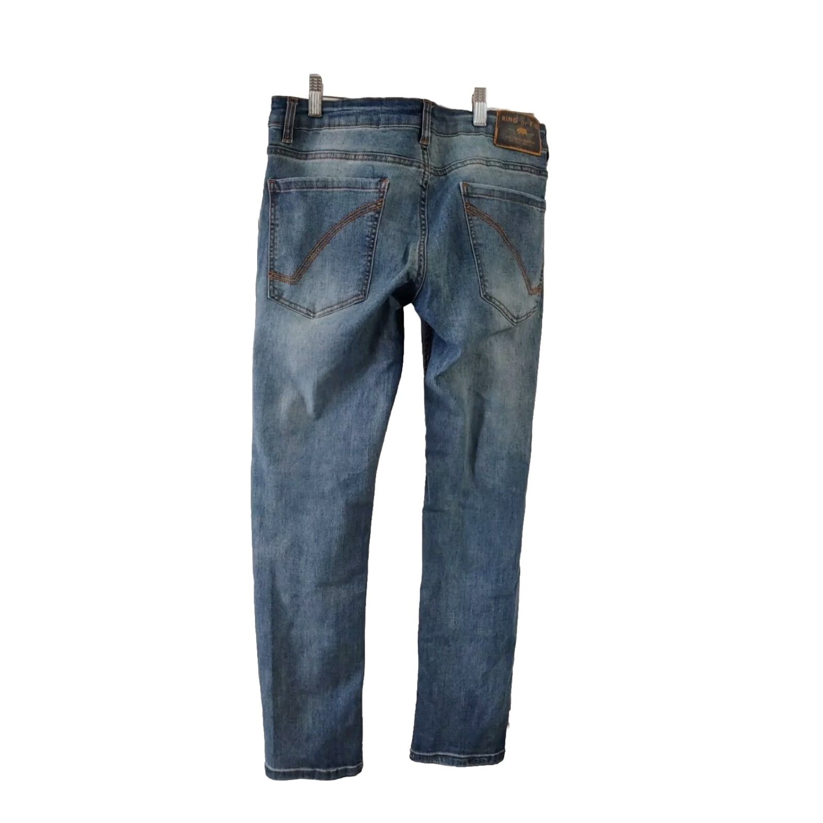Ring Of Fire Ring Of Fire Jeans Womens 31x30 Blue Denim Stretch Zipup Pockets Straight Leg Slim"} Size 24" / US 00 / IT 34 - 2 Thumbnail