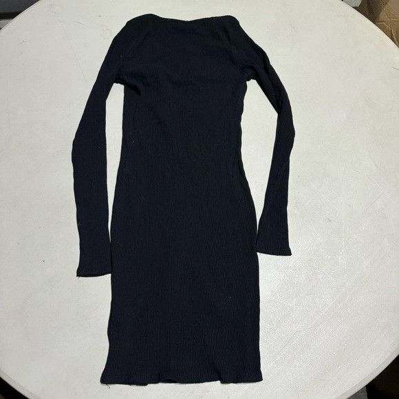 Free People NEW FREE PEOPLE BEACH LONG SLEEVE BLACK DRESS SZ MEDIUM M Size M / US 6-8 / IT 42-44 - 4 Thumbnail