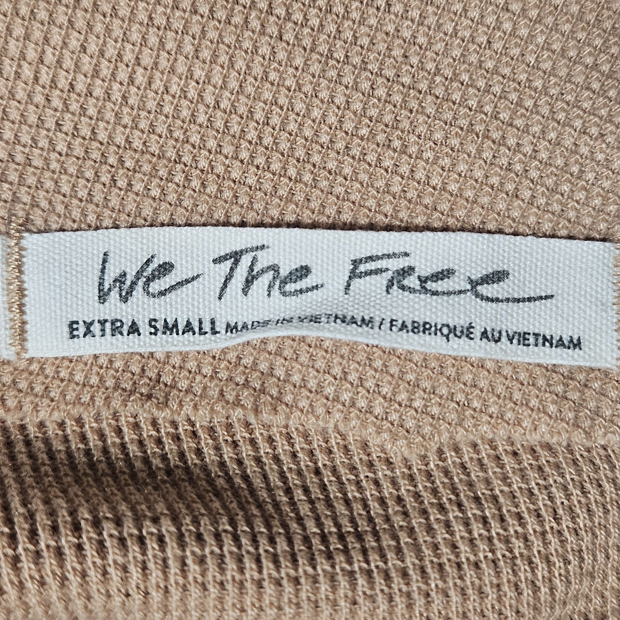 Other FP Women Asymmetrical Off Shoulder Casual Top XS Beige Waffl Size XS / US 0-2 / IT 36-38 - 4 Thumbnail