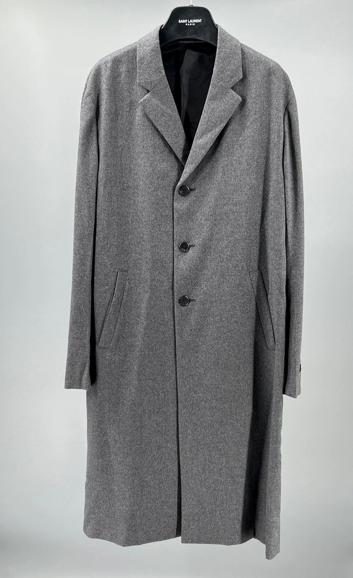 Prada grey cashmere long coat by prada Size US L / EU 52-54 / 3 - 1 Thumbnail