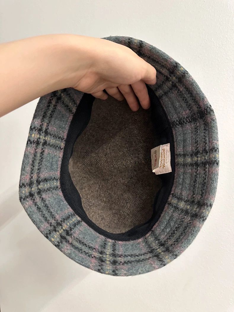 Vivienne Westwood Vivienne Westwood Red checkered hat with metal label and o Size ONE SIZE - 5 Thumbnail