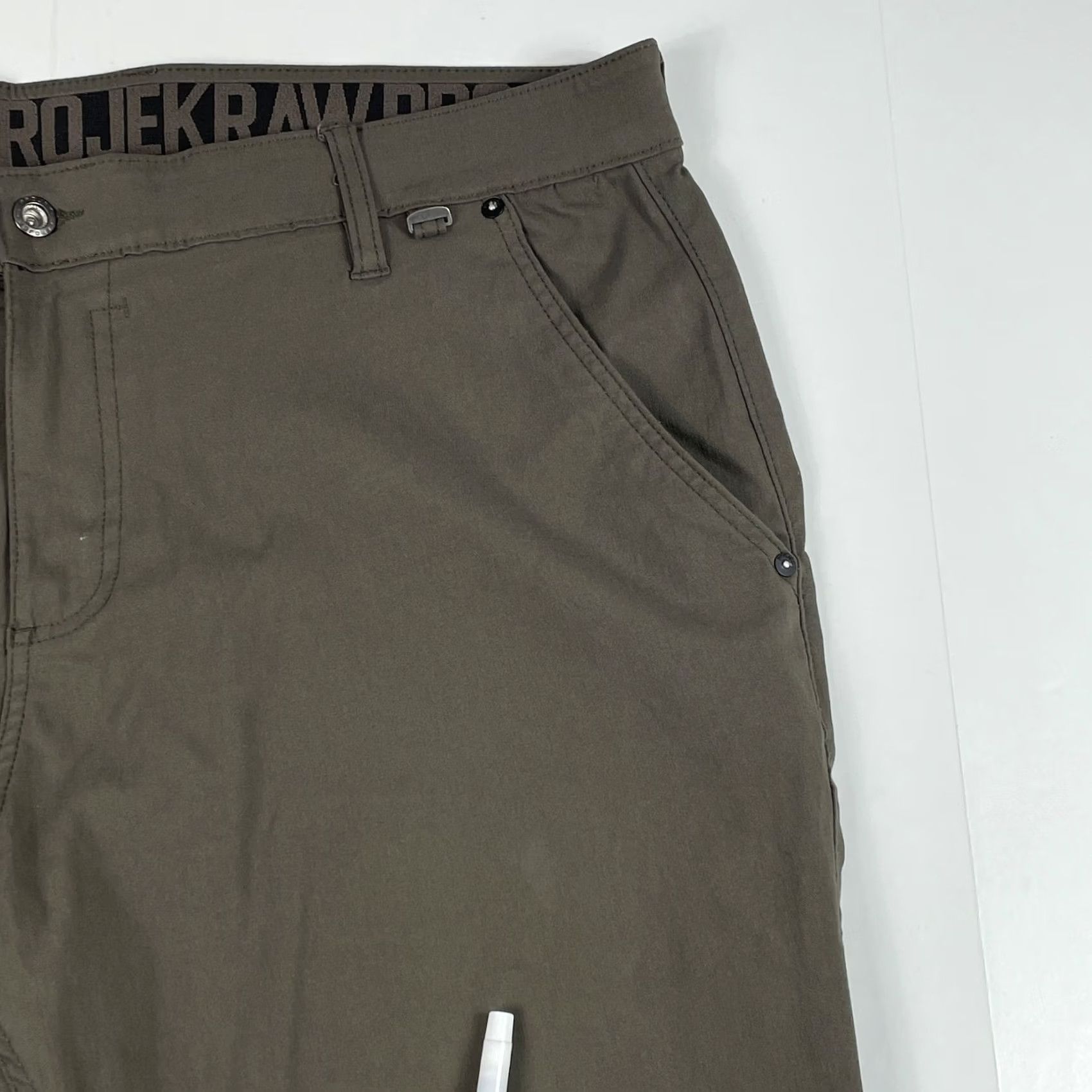Vintage Projek Raw Pants Mens 40 x 29 Green Flex Chino Workwear Stretch Urban City Hiking Size US 40 / EU 56 - 4 Thumbnail
