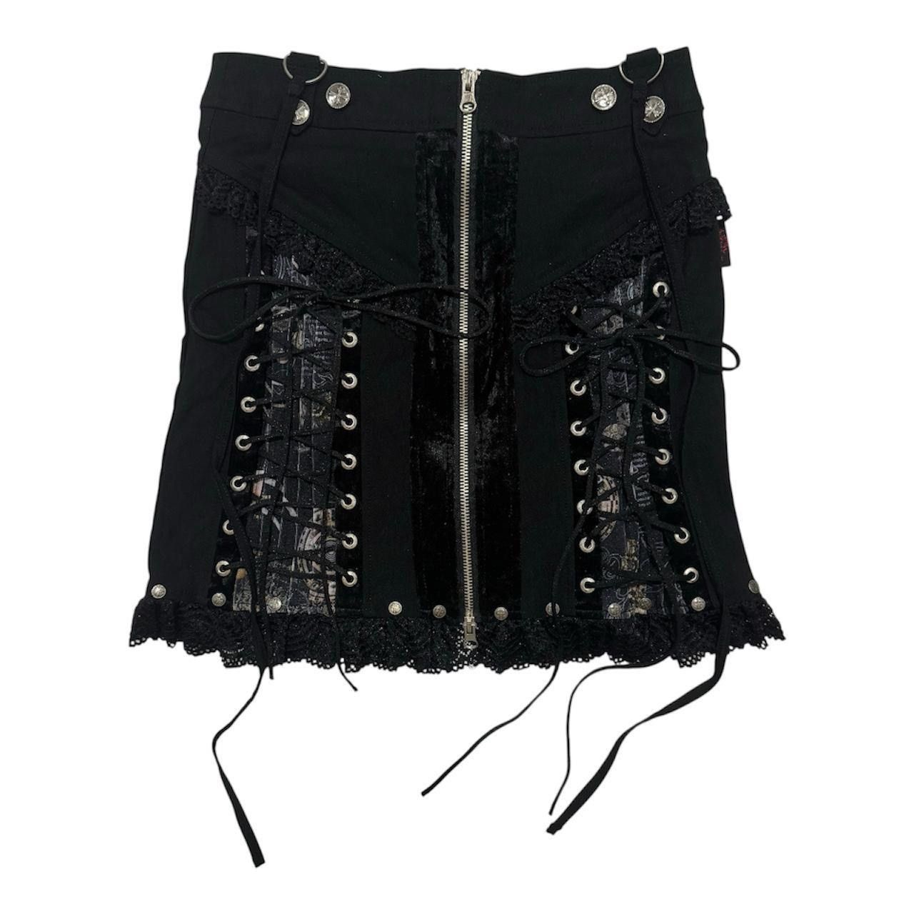 Ozz On Hikozoh Japan Lace Up skirt with Crosses