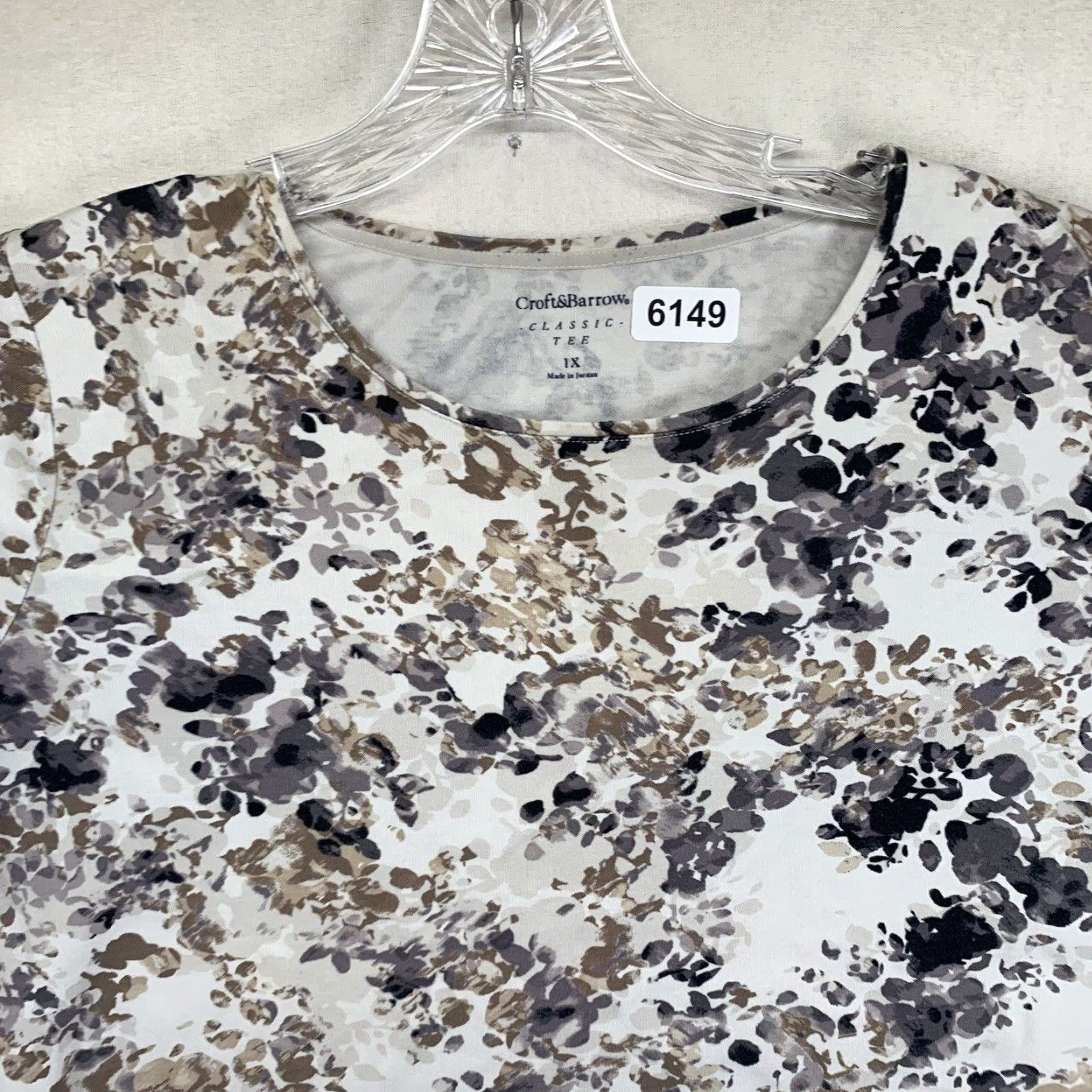 Croft & Barrow VINTAGE Croft & Barrow Floral T-Shirt Women 1X Plus Size Short Sleeve Cotton Casual Summer Size XL / US 12-14 / IT 48-50 - 5 Thumbnail