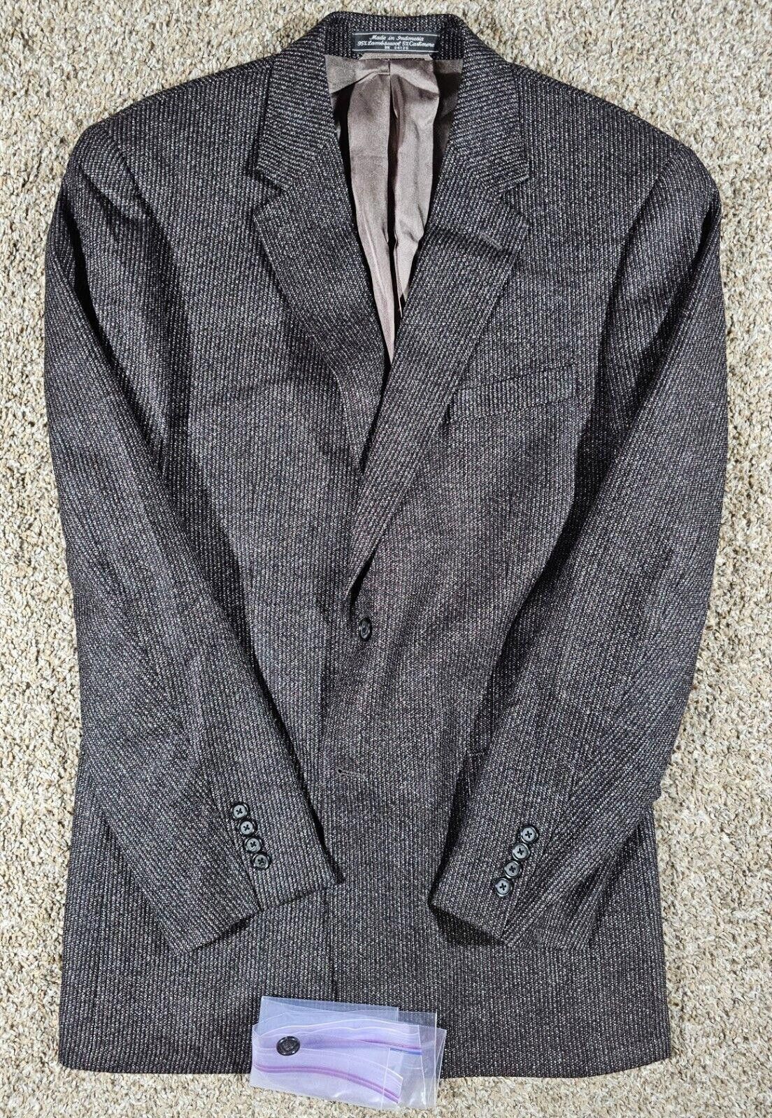 Designer Marco Carelli Lambswool Cashmere Blazer 44L 2 Button READ Size 38R - 1 Thumbnail