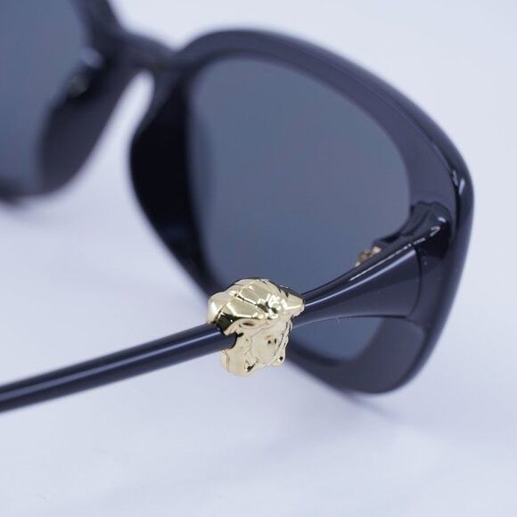 Versace Versace VE4504D GB1/87 Sunglasses Shiny Black Rectangle Size ONE SIZE - 5 Thumbnail
