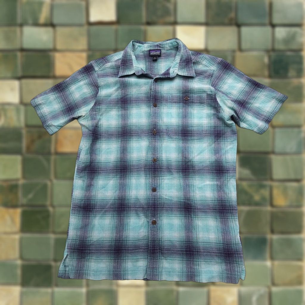 Patagonia Patagonia A/C Shirt Mens Medium Blue Plaid Gauze Organic Cotton Light Size US M / EU 48-50 / 2 - 1 Thumbnail