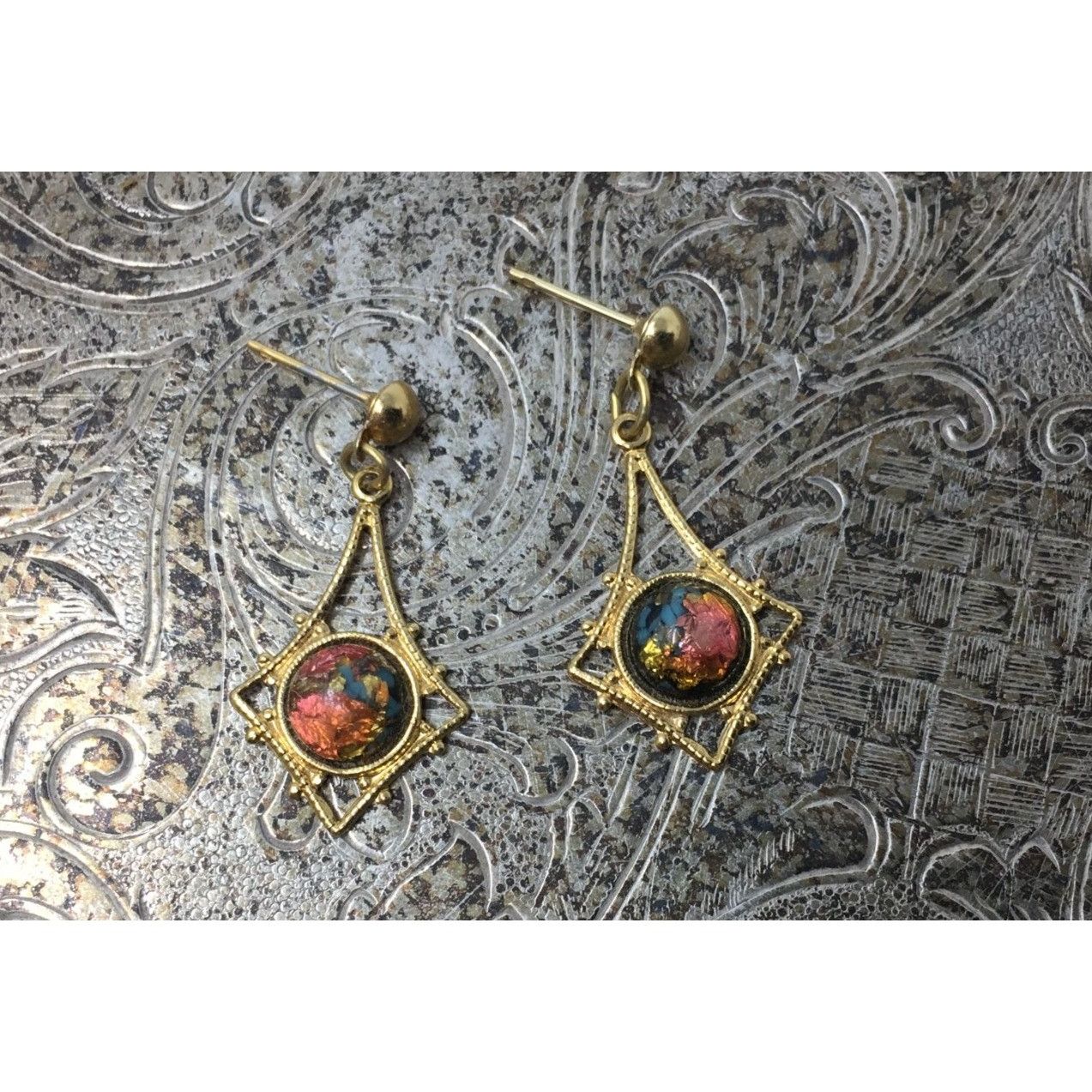 Other Women's Beautiful ''Rainbow flake'' Dangle Earrings Size ONE SIZE - 3 Thumbnail