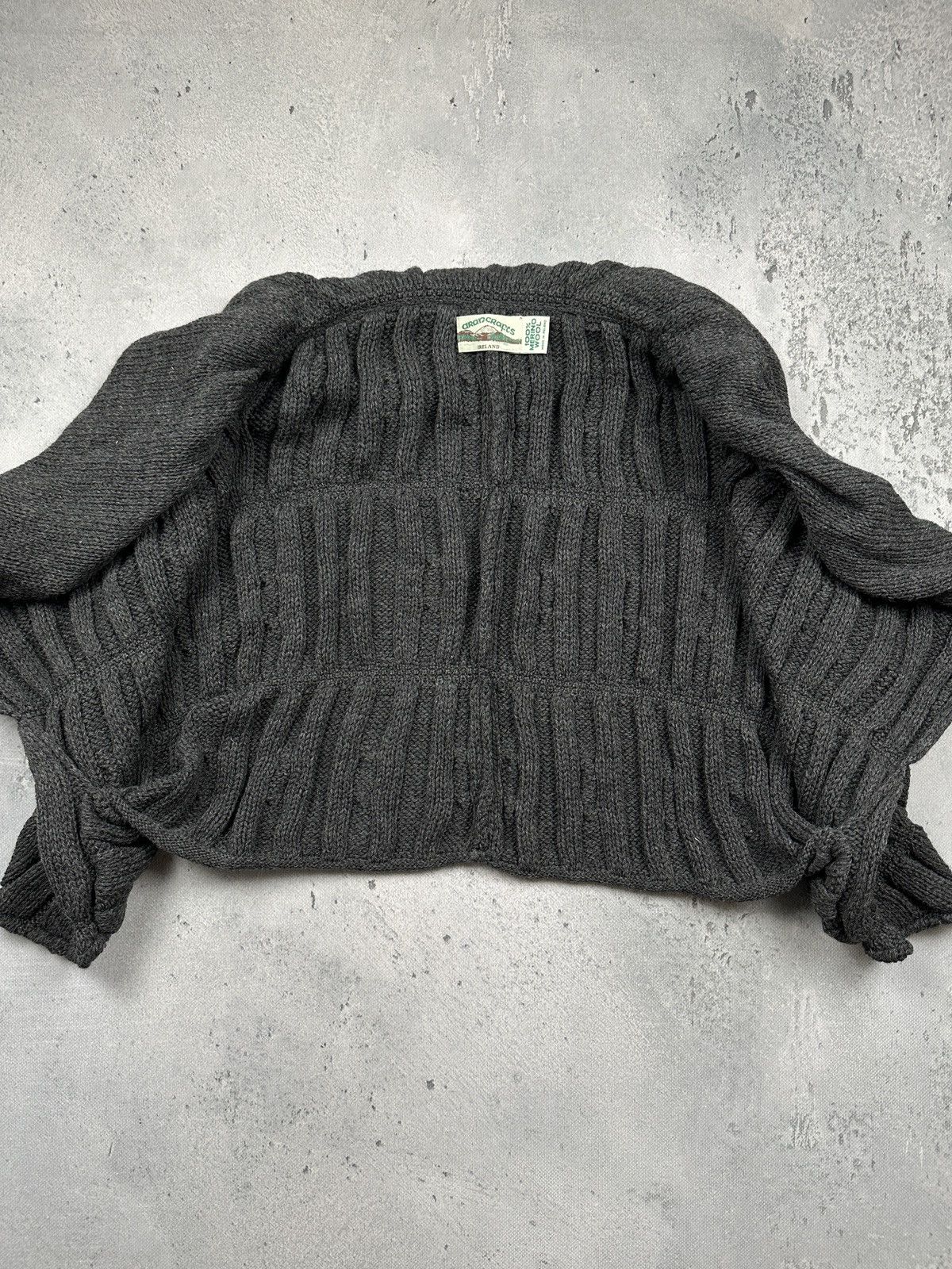 Aran Crafts Aran Crafts Ireland Chunky Knit Cardigan Bolero Merino Wool Size ONE SIZE - 5 Thumbnail