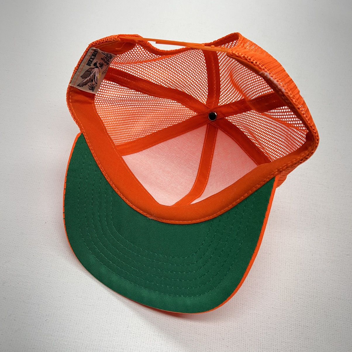 Vintage VTG Duck Bay Hat Cap Orange Trucker Hunting Outdoor Blaze Size ONE SIZE - 12 Thumbnail