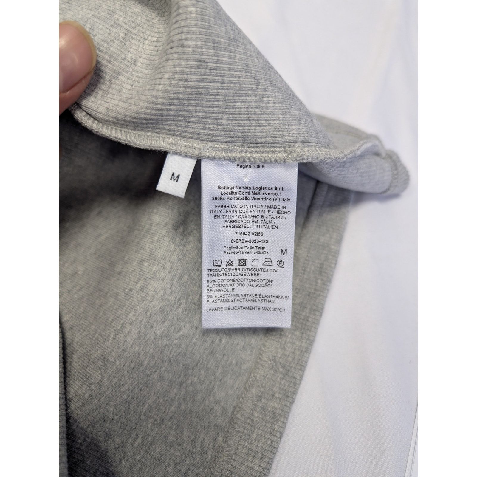 Bottega Veneta o1rshd1 Cotton Dry Stretch Cotton Tank Top in Light Grey Size US M / EU 48-50 / 2 - 12 Thumbnail