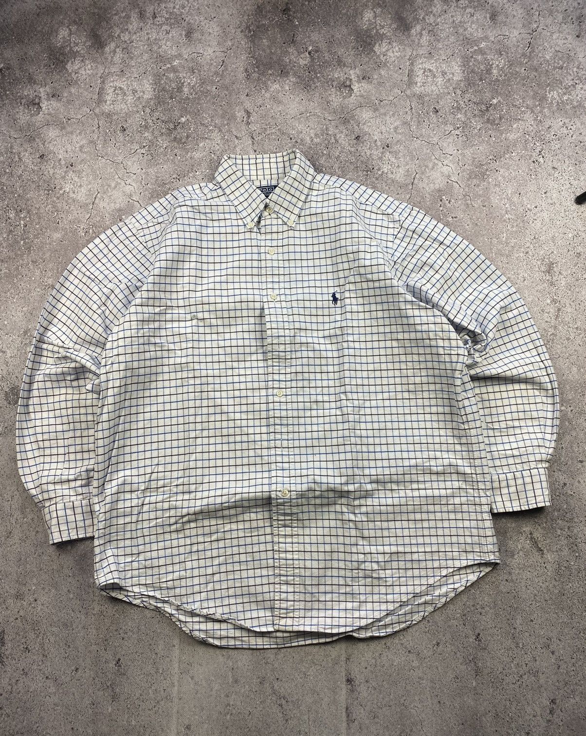 Polo Ralph Lauren × Vintage Vintage Y2K POLO RALPH LAUREN Checked Flannel Shirt 90 Style Size US L / EU 52-54 / 3 - 1 Thumbnail