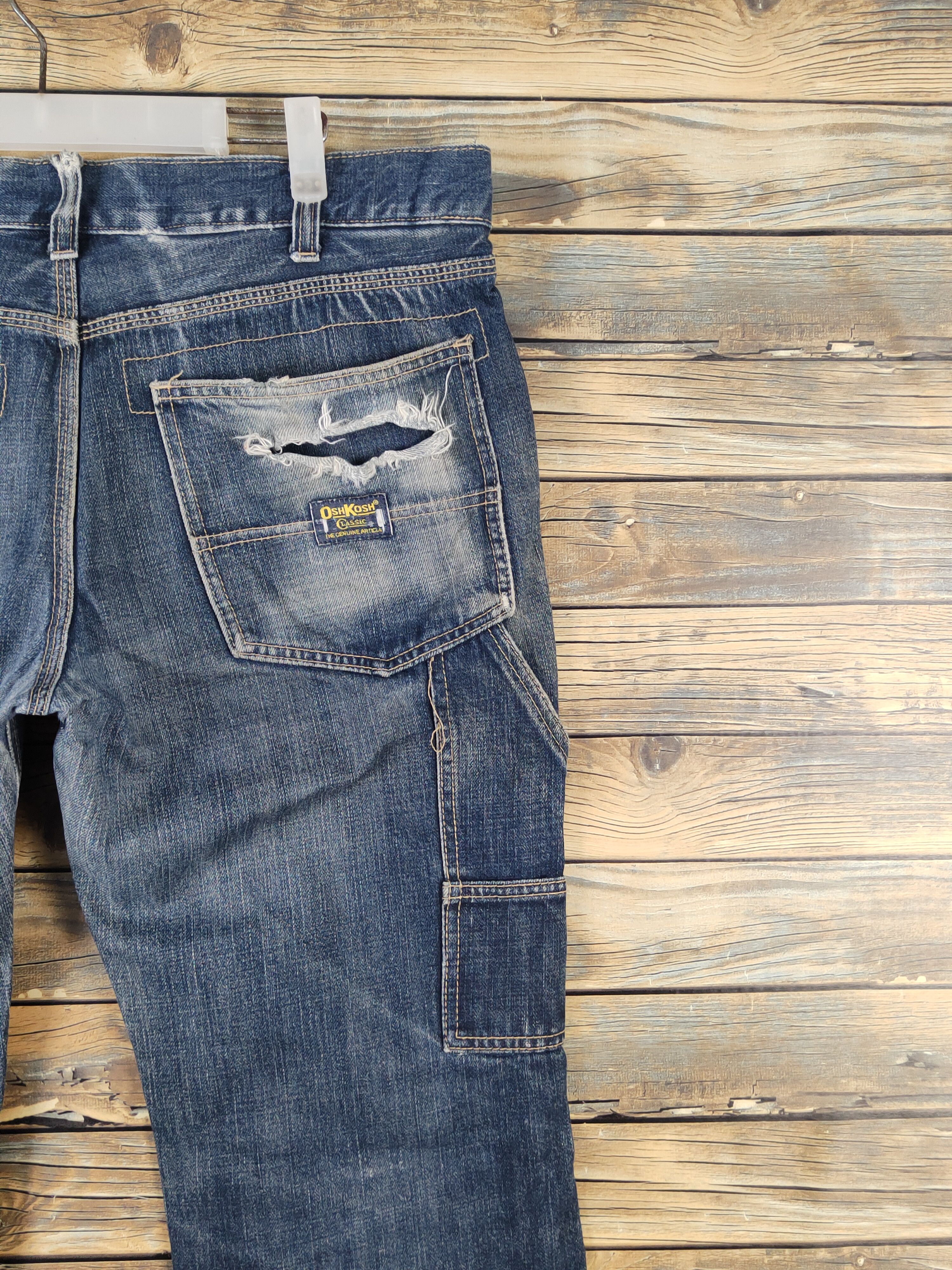 Oshkosh Oshkosh Dark Blue Distressed Ripped denim Jeans #W1378 Size US 38 / EU 54 - 12 Thumbnail