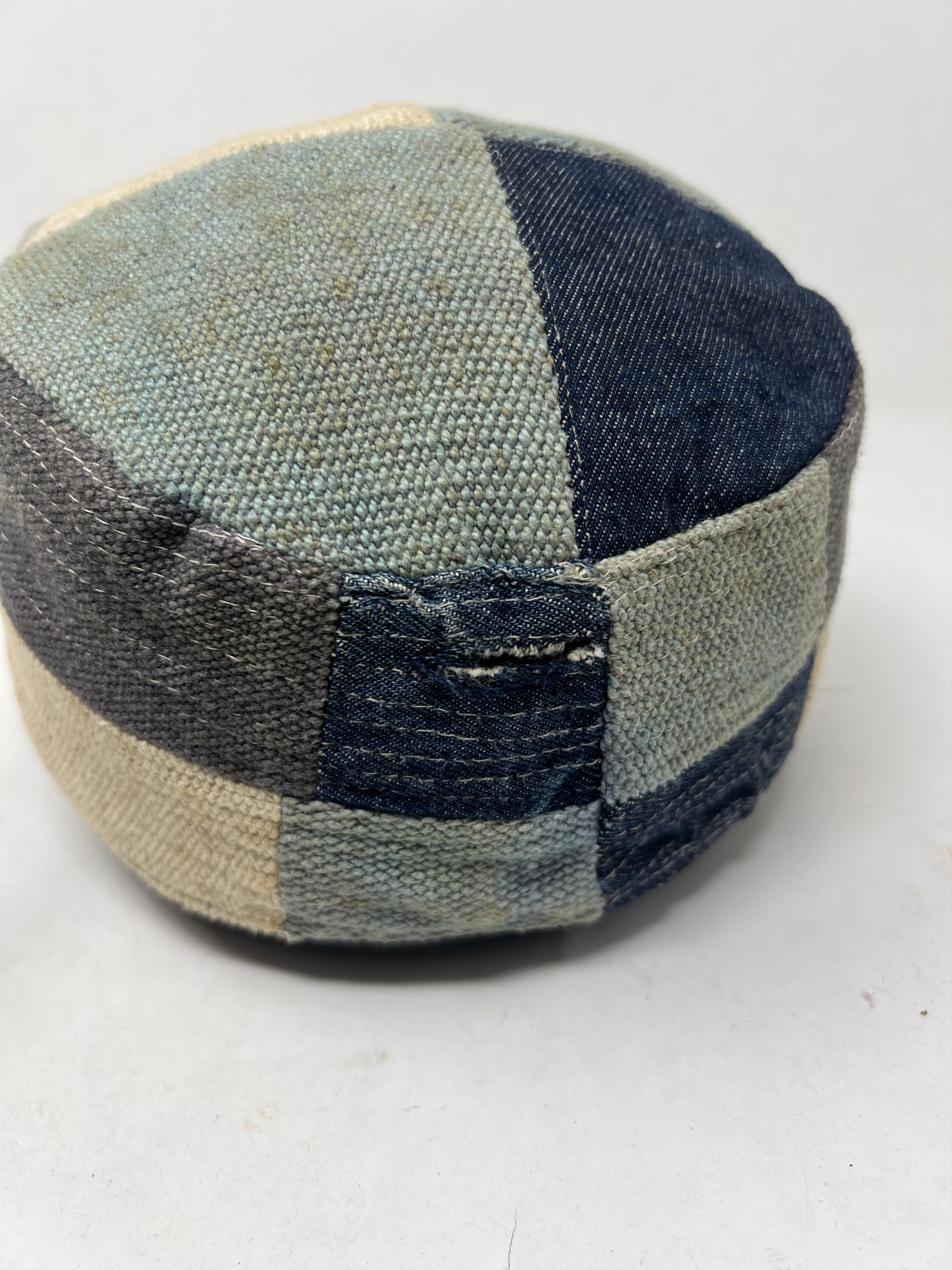Japanese Brand Patchwork Indigo Sashiko Hat Size ONE SIZE - 8 Thumbnail