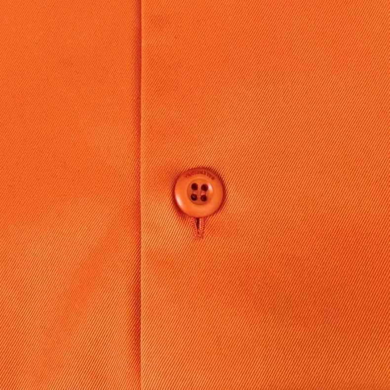 Balenciaga Orange silhouette patch pocket short sleeve shi