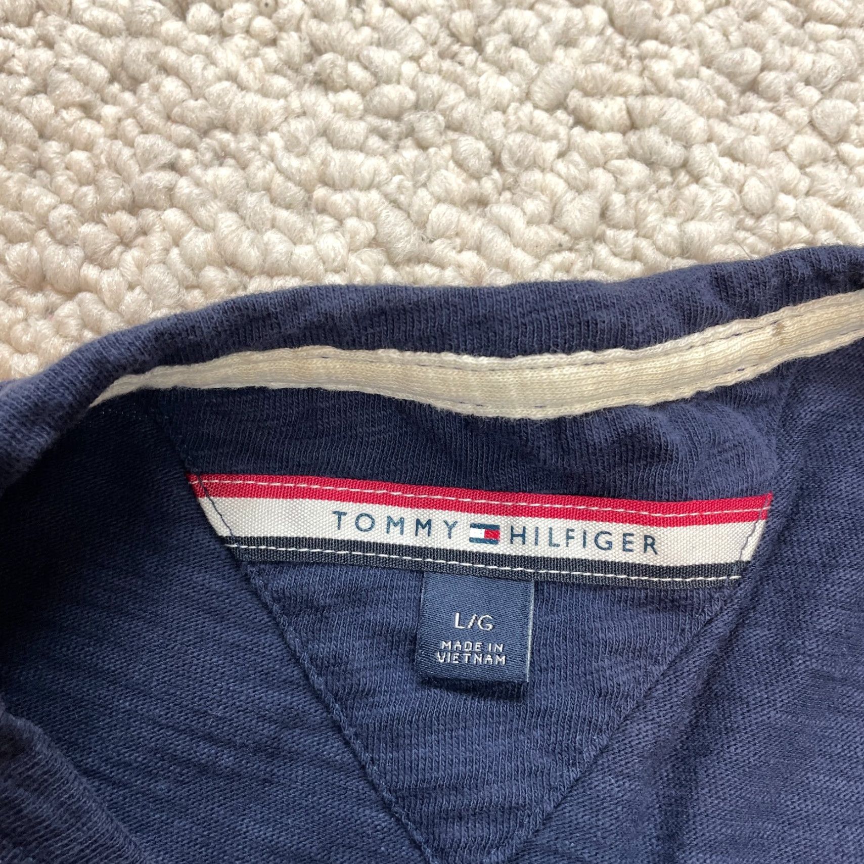 Tommy Hilfiger Tommy Hilfiger Shirt Womens Large Blue Short Sleeve Logo Cotton Tee Top Soft Size M / US 6-8 / IT 42-44 - 3 Thumbnail