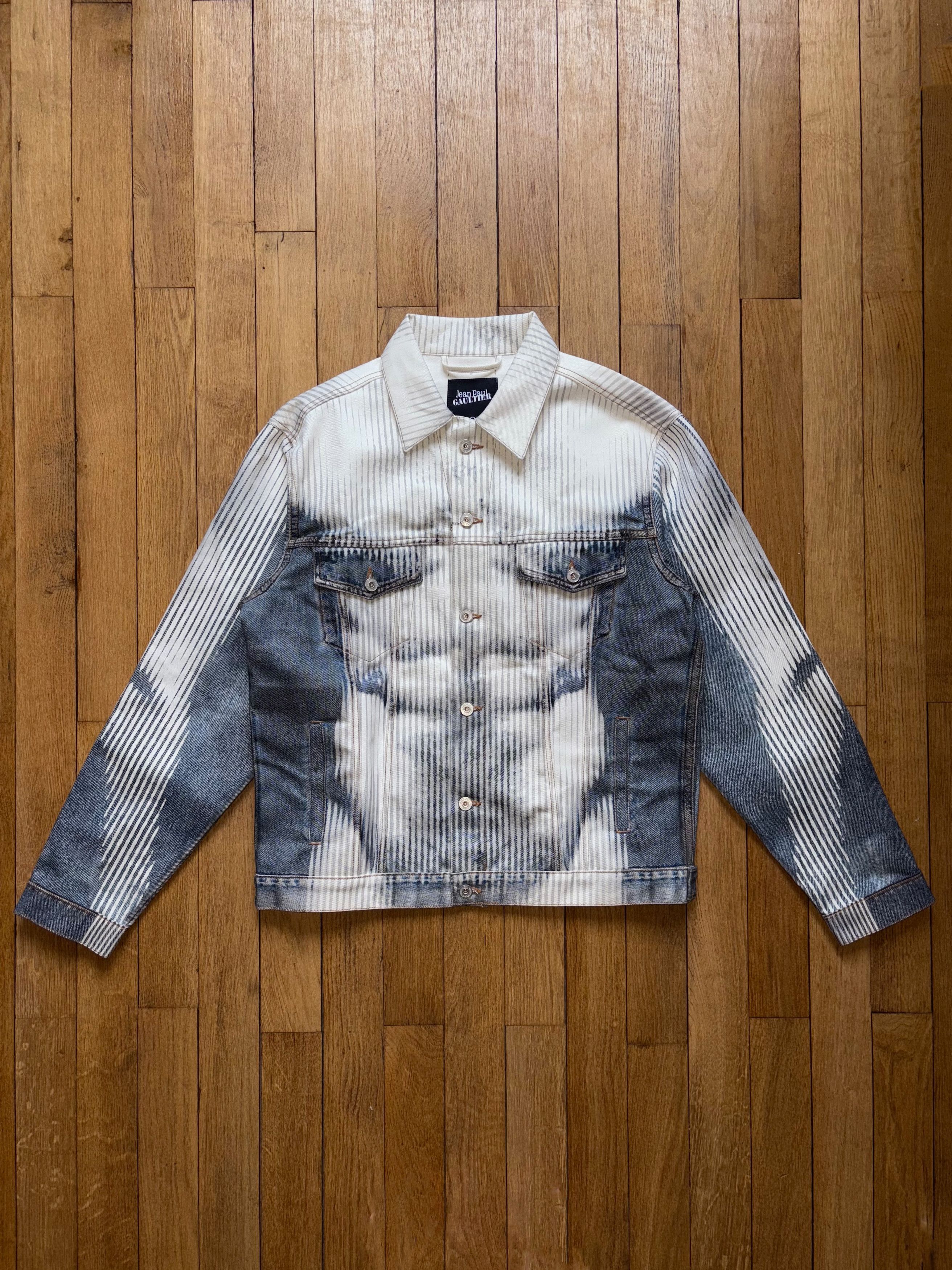 Jean Paul Gaultier × Y/Project Body morph trompe l'oeil denim jacket Size US S / EU 44-46 / 1 - 1 Thumbnail