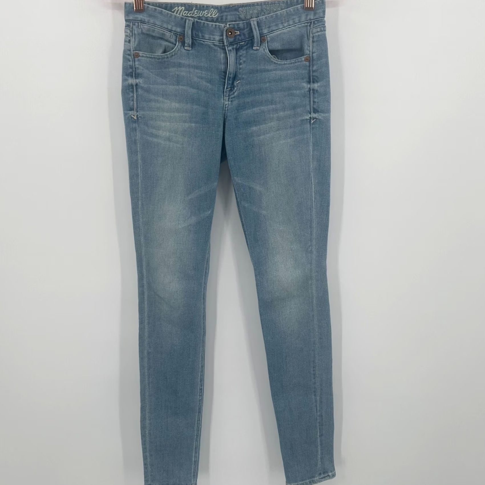 Madewell Madewell Jeans Women's Skinny 24x32 Blue Denim Mid Rise 5-Pocket Regular Waist 27" Inseam 32" Hipster Vintage: No Size 42" / US 20 - 4 Thumbnail