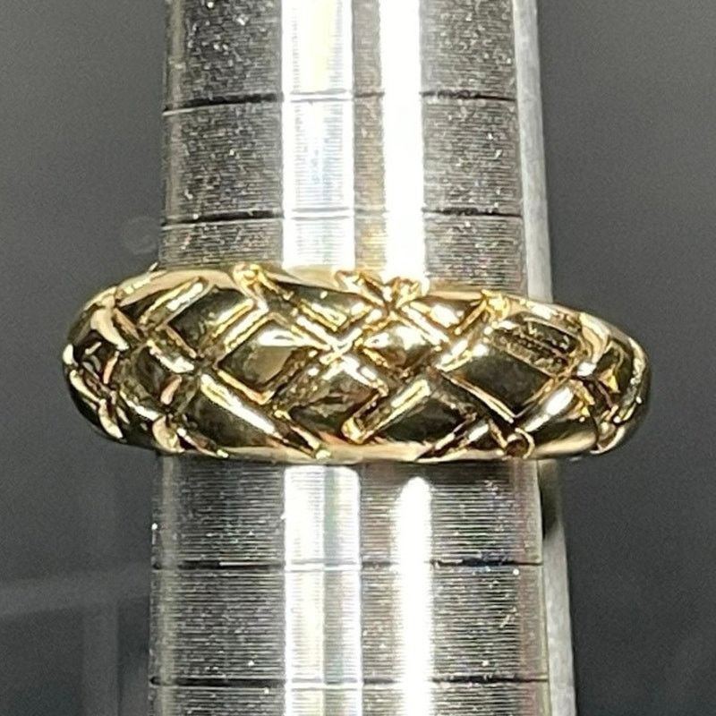 Other Vintage Woven Lattice Dome Ring Chunky Basketweave Size 7.75 Size ONE SIZE - 1 Thumbnail