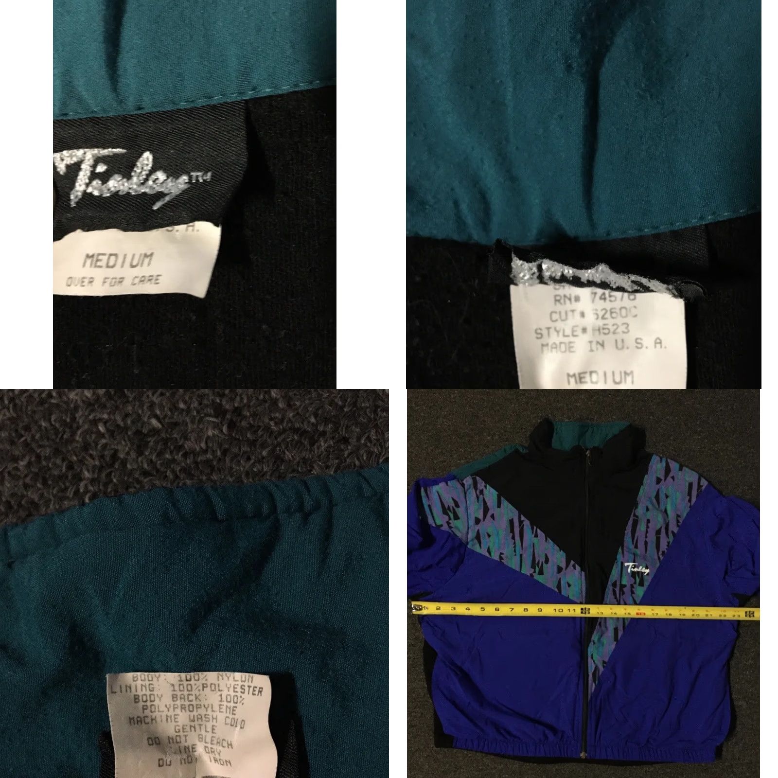 Vintage VINTAGE 80s Tinley Abstract Art Jacket S Boxy Zip Windbreaker Snowboard USA Mens Blue 90s Vaporwave Halloween? Size US S / EU 44-46 / 1 - 8 Thumbnail