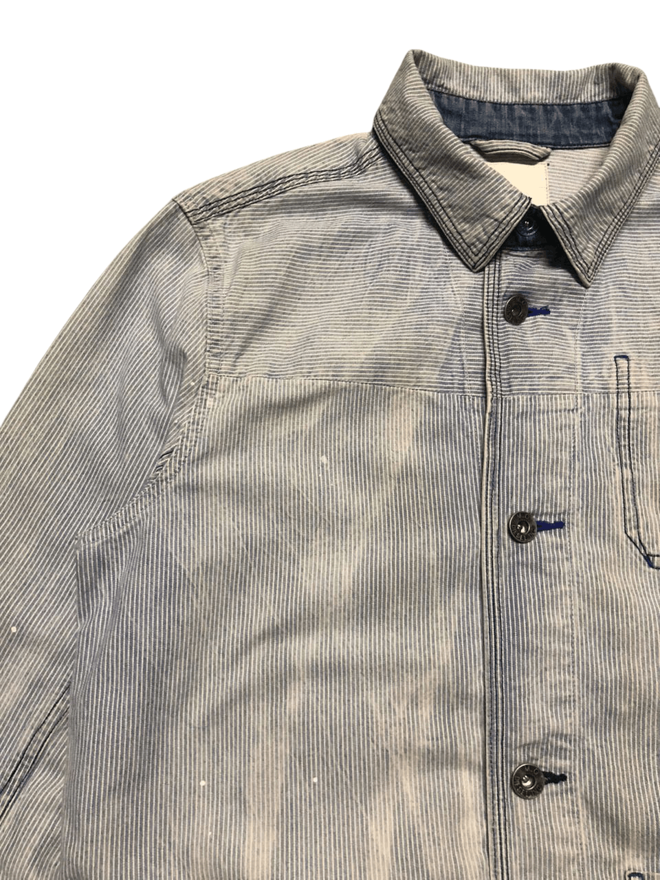 Diesel Diesel Denim Striped Cotton Jacket Shacket Buttons Faded Size US S / EU 44-46 / 1 - 6 Thumbnail