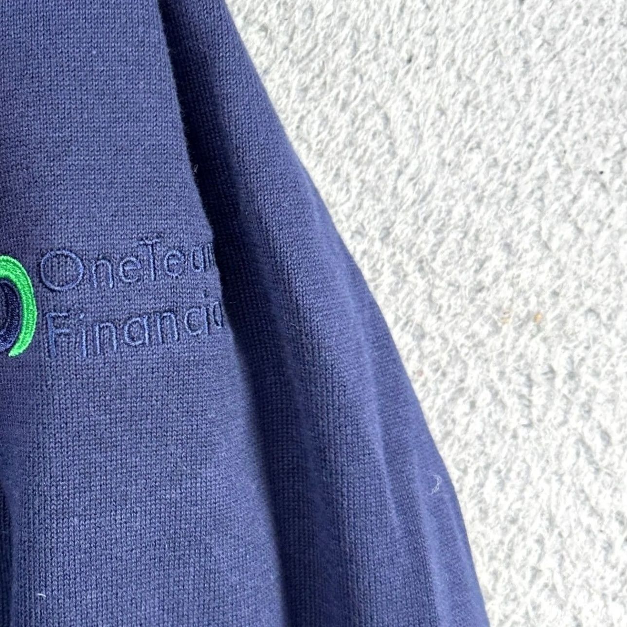 Vintage Harlestons Sweater Pullover Mens Large Blue Knit Quarter Zip Long Sleeve Logo Size US L / EU 52-54 / 3 - 5 Thumbnail